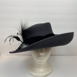 Vintage Wool Michael Howard Gray Hat Feather